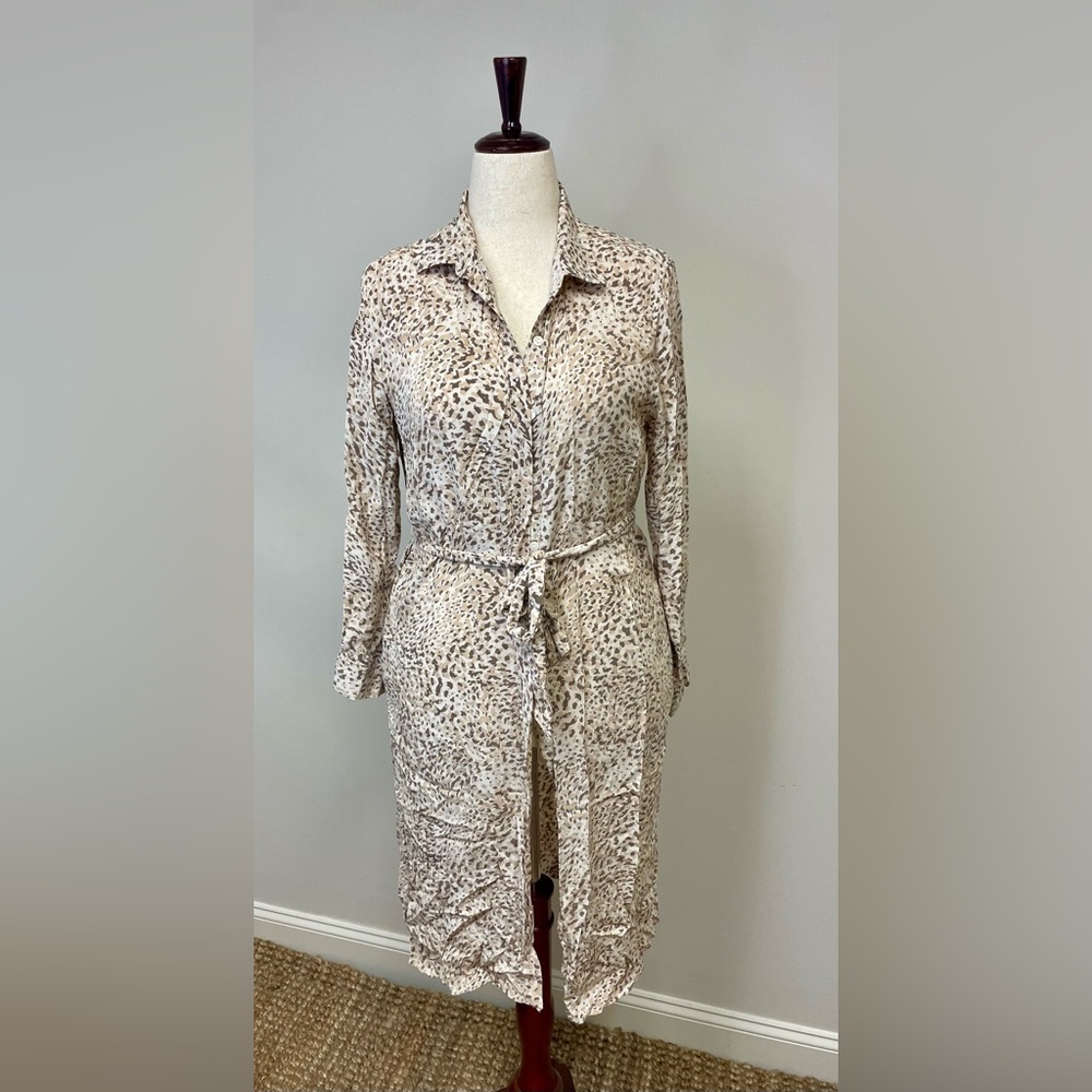 Time and Tru Beige Animal Print dress